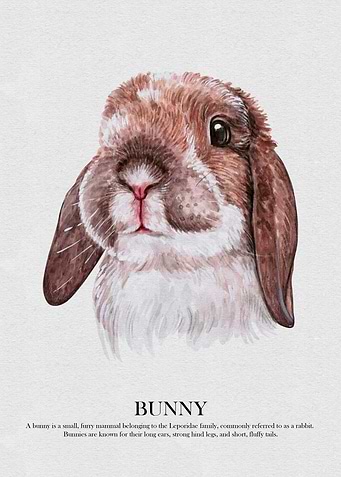 Watercolor Bunny Portrait