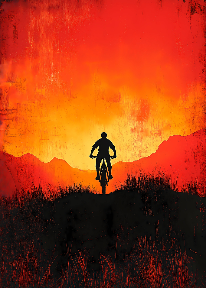 Silhouette Mountain Biking