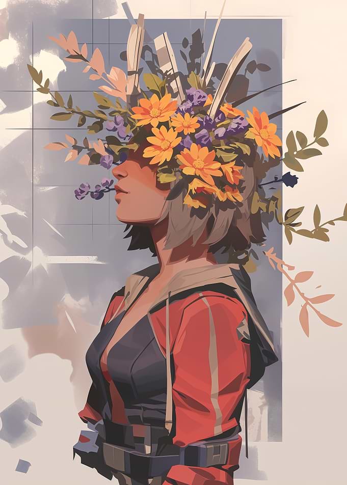 Woman with Flower Crown