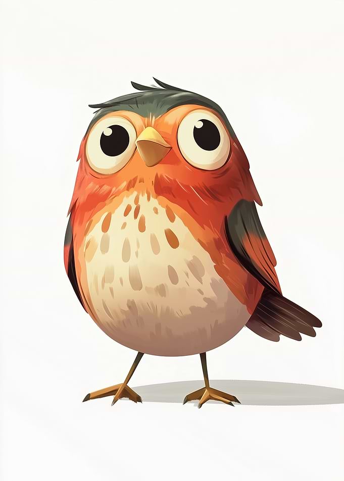 Cute Cartoon Robin