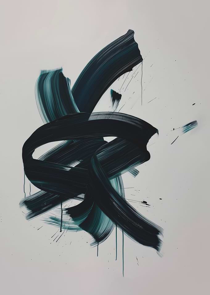 Abstract Green Brushstrokes