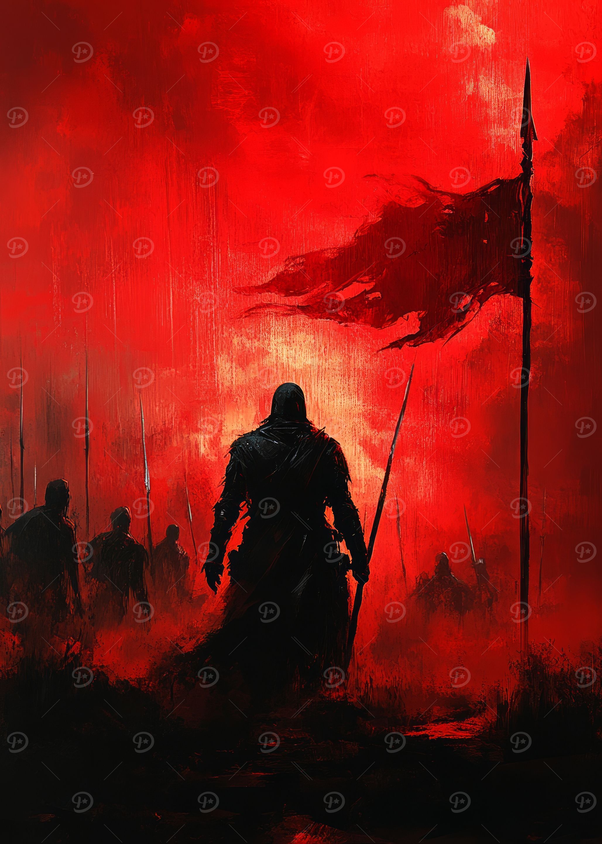 Silhouetted Warrior