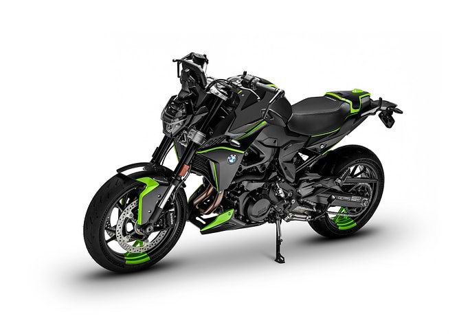 Black and Green BMW Motorcycle