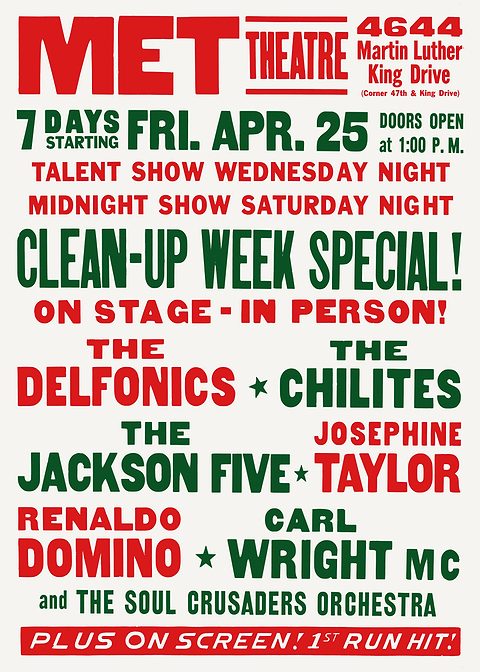 Met Theatre Concert Poster — retro concert bill printed on metal