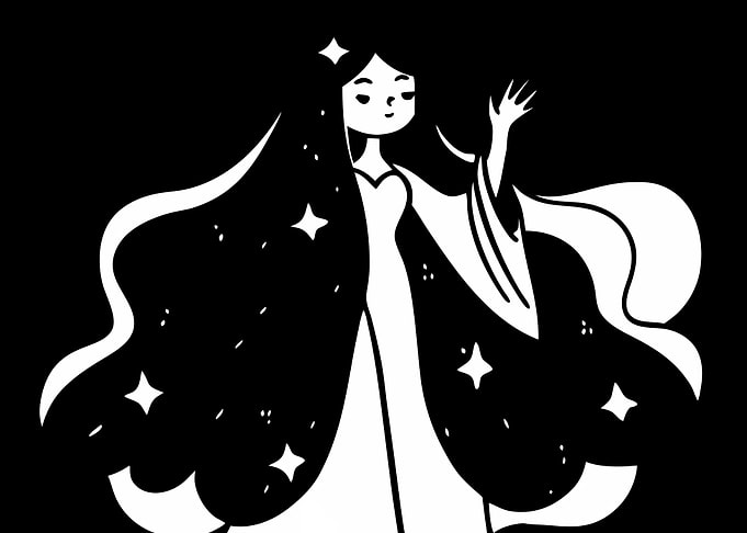 Starry Hair Woman