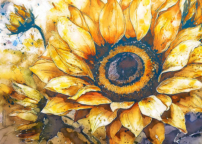 Thousand yellow petals