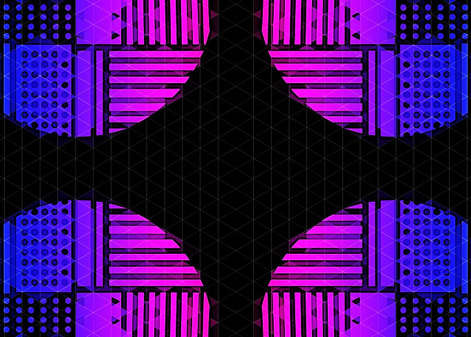Abstract Sci Fi Geometry