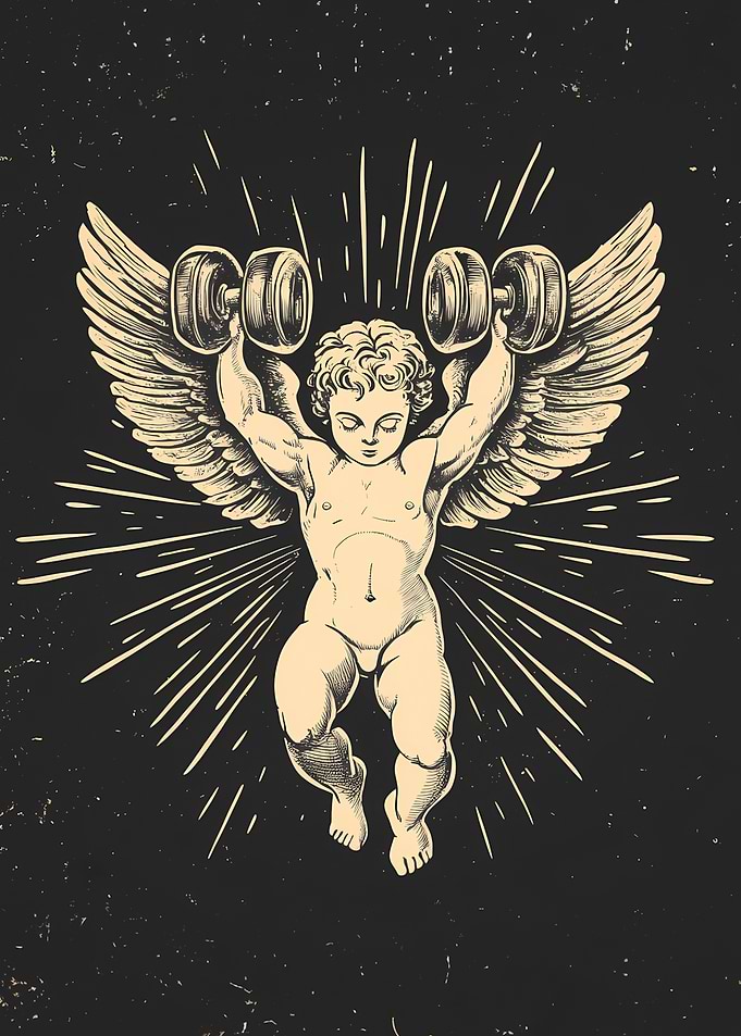 Angel Lifting Weights