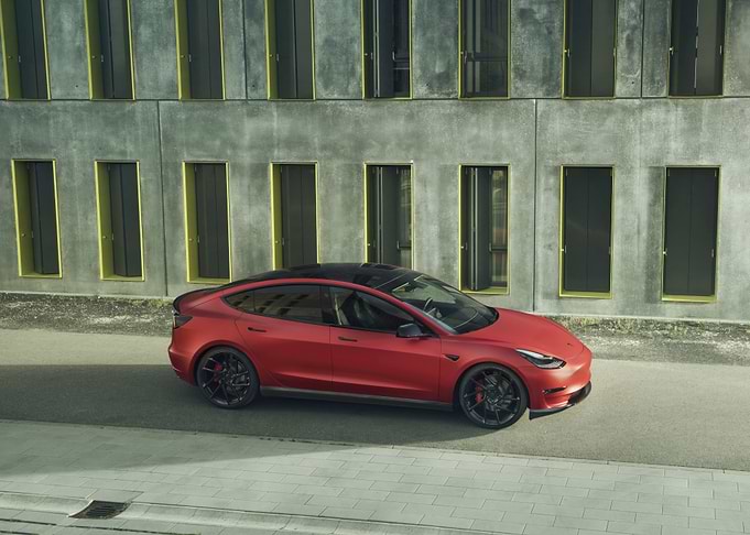 Red Tesla Model 3