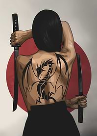 Dragon Tattoo Samurai