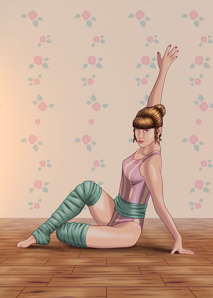 Woman in Pink Leotard