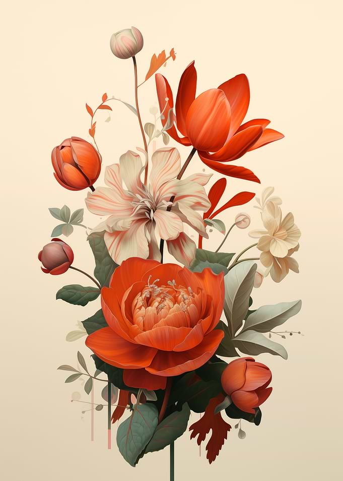 Orange Floral Bouquet