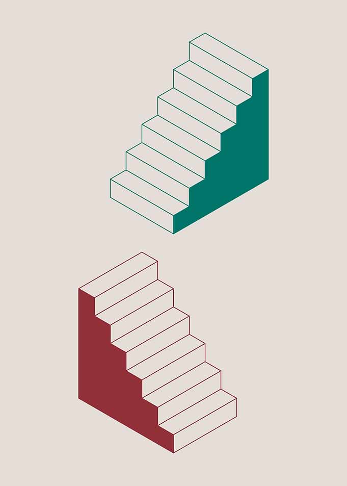 Stairs up and down