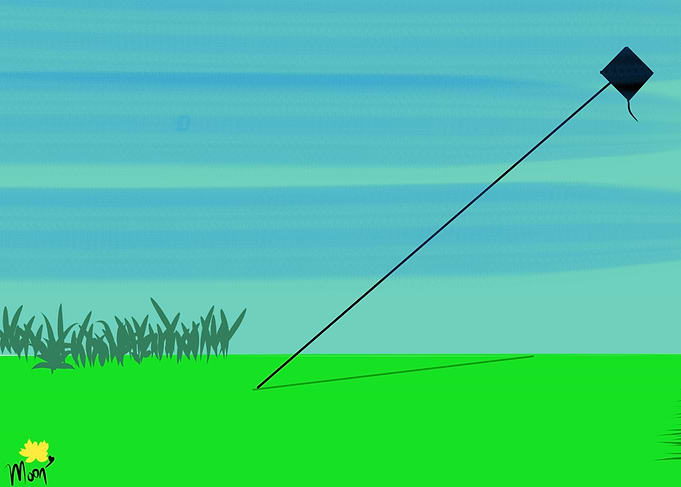 Kite Flying in a Field