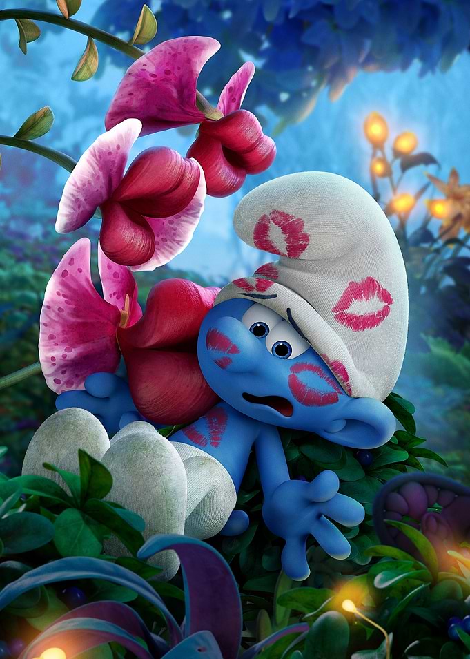 Smurf Covered in Kisses