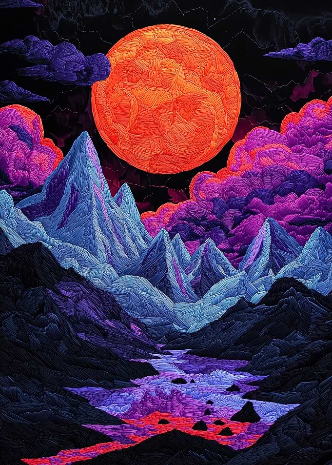 Night Sky Mountainscape