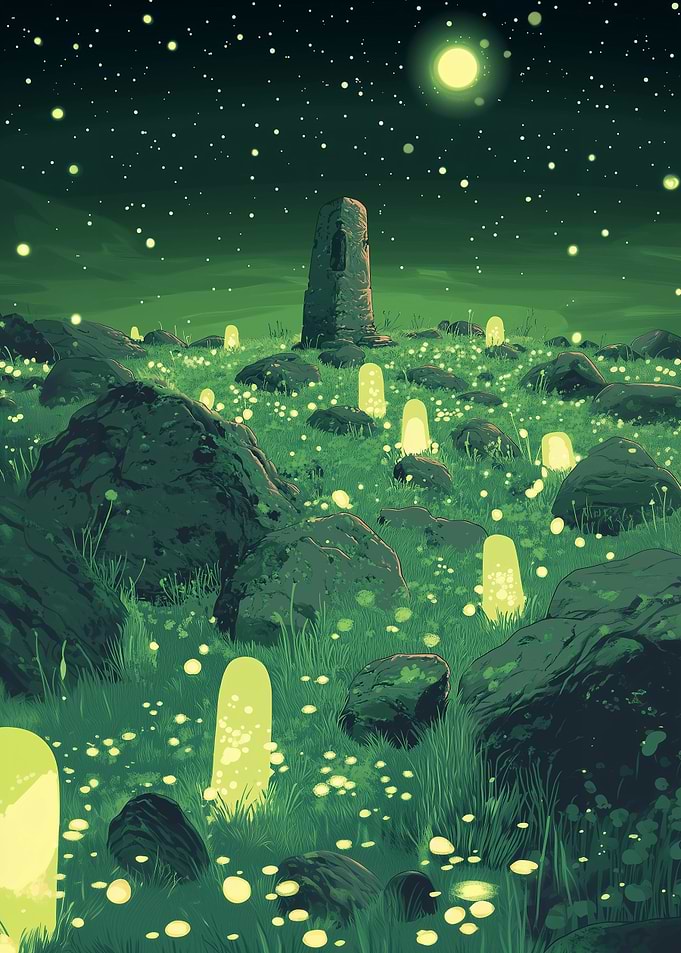 Nighttime Fantasy Landscape