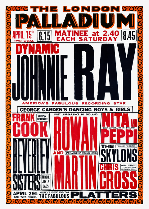 London Palladium Concert Poster — retro concert bill printed on metal