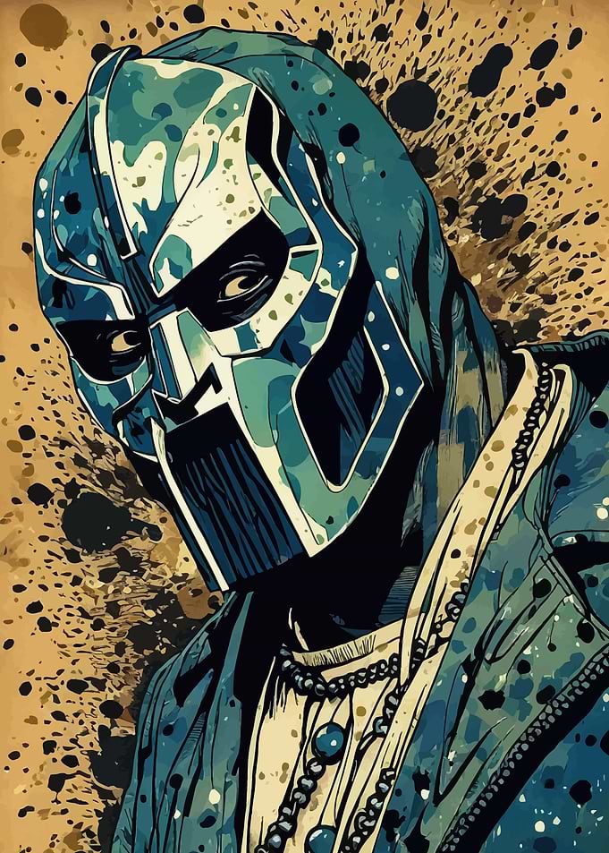 MF DOOM Mask Illustration