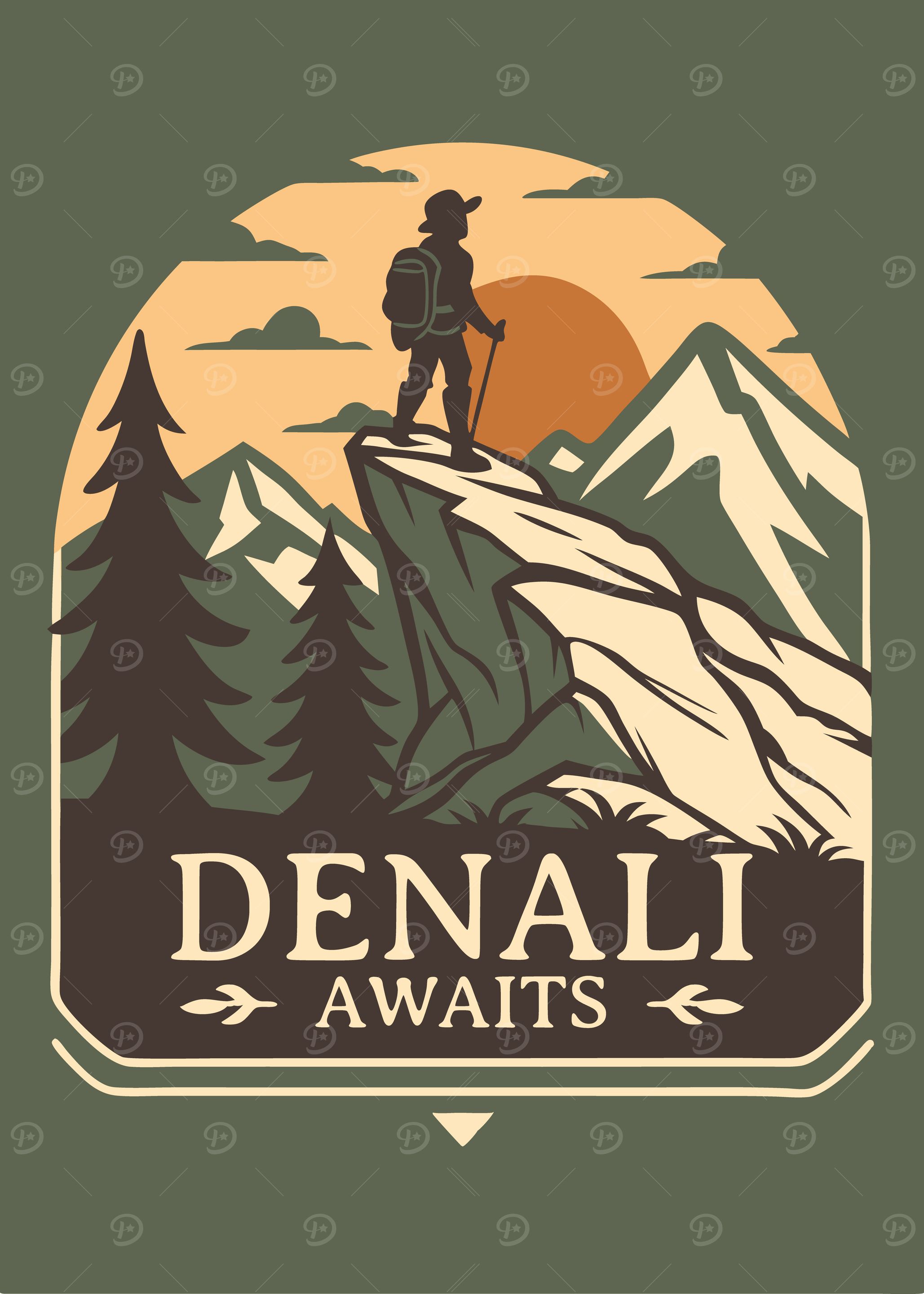 Denali Awaits Mountain Scene