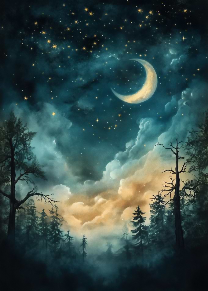 Night Sky Forest