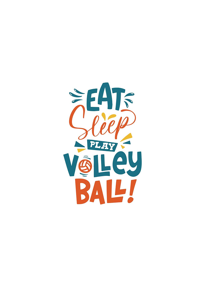 Volleyball Slogan Graphic