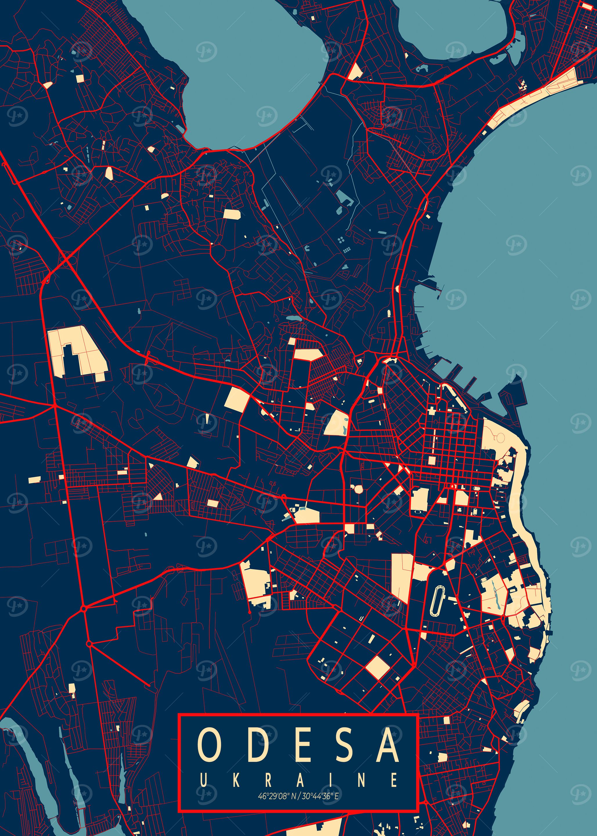 Odesa City Map Ukraine Hope