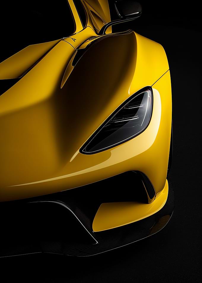 Yellow Sports Car Close-up
