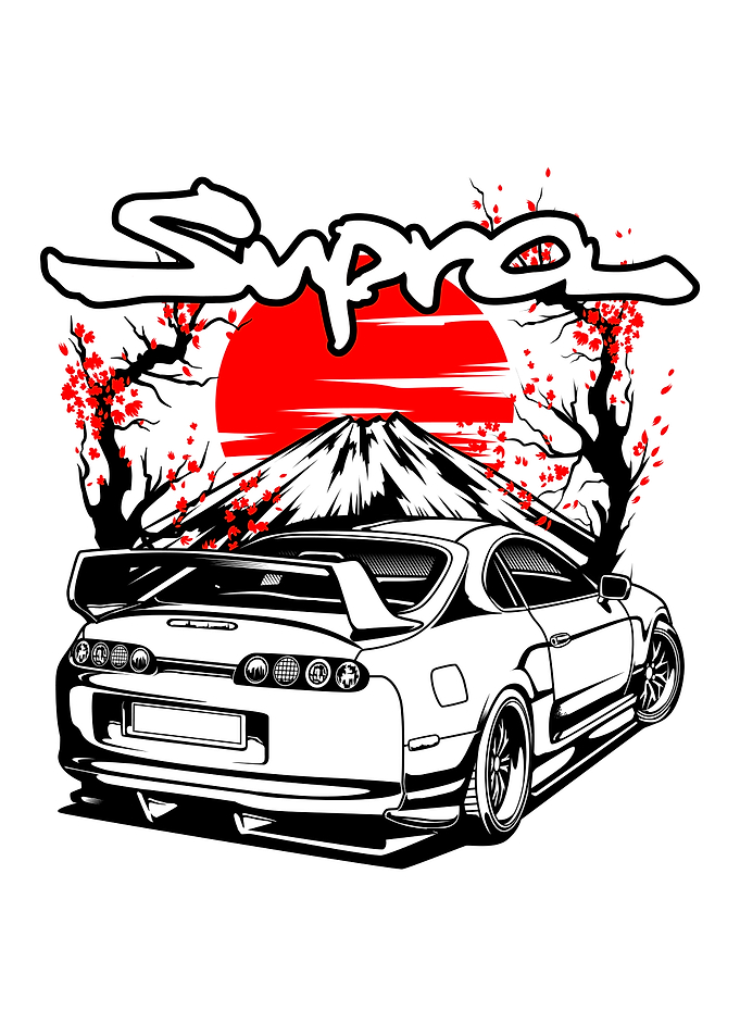 Supra with Mt. Fuji