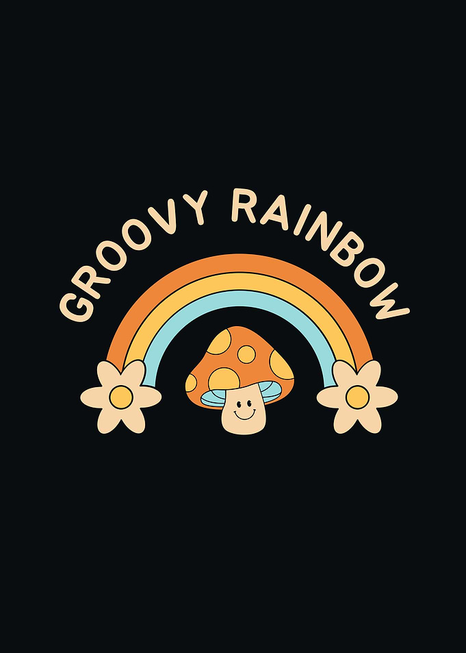 Groovy Rainbow Mushroom