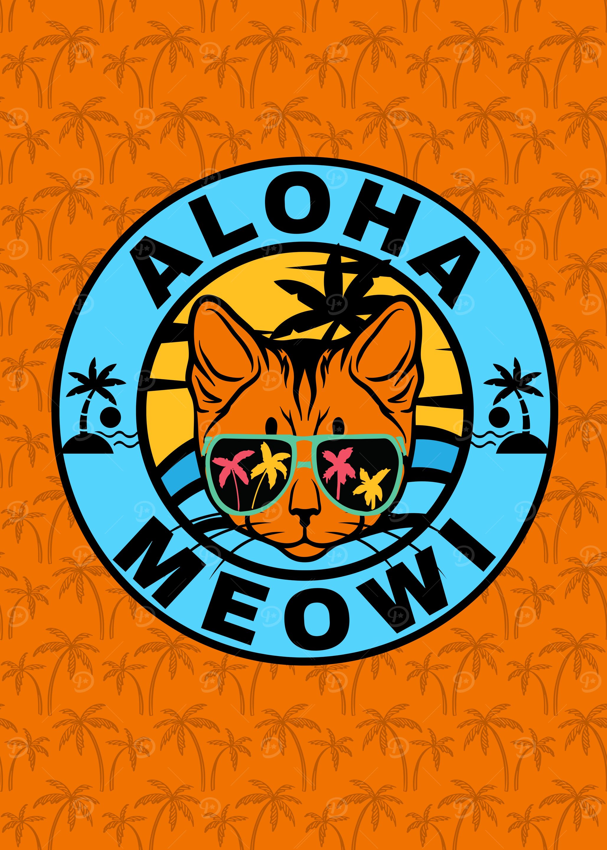 Aloha Meow Cat Design