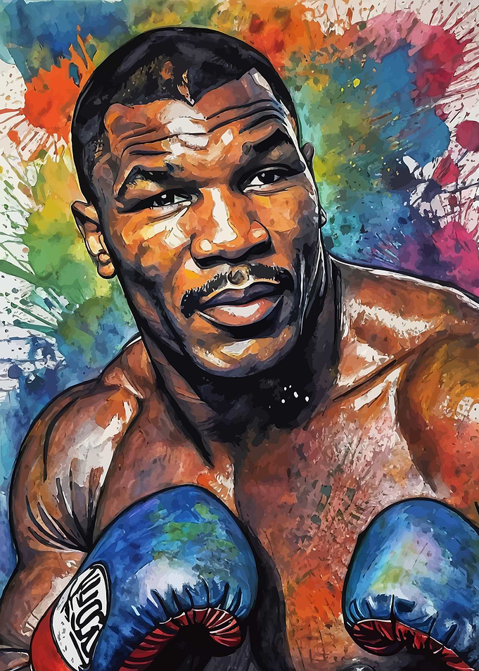Mike Tyson Watercolor Portrait