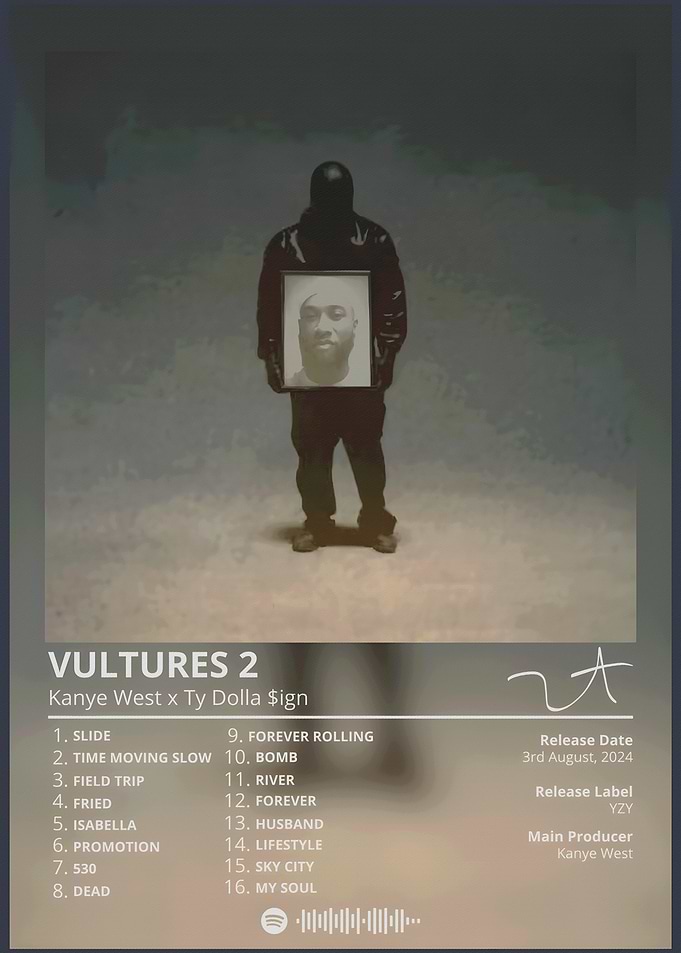 Kanye West x Ty Dolla $ign - Vultures 2 Album Cover