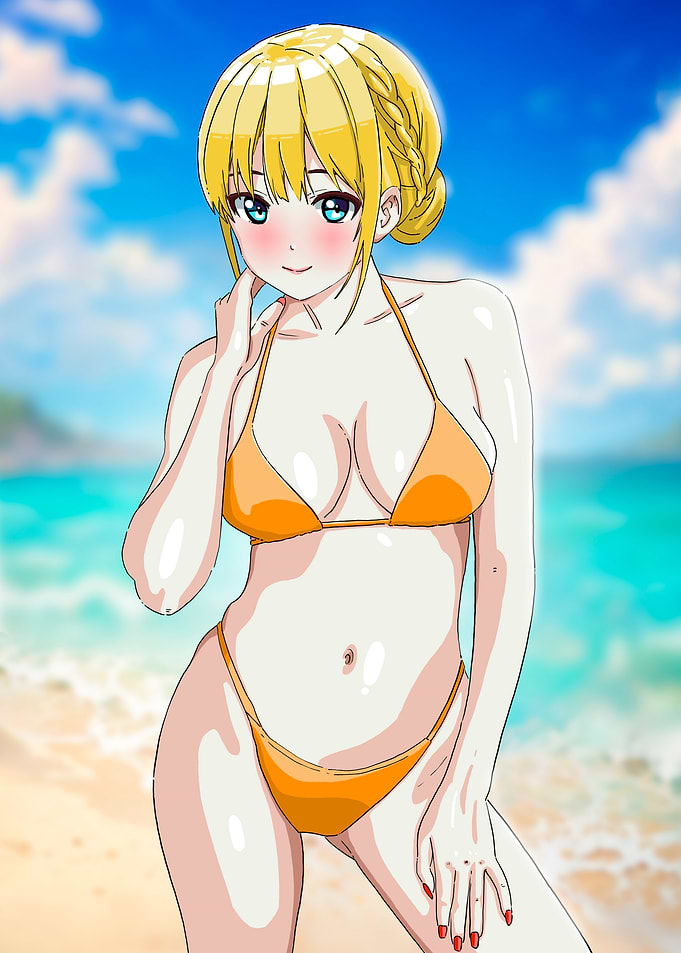 Anime Girl in Bikini