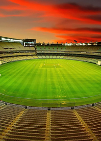 Cricket Stadium at Sunset