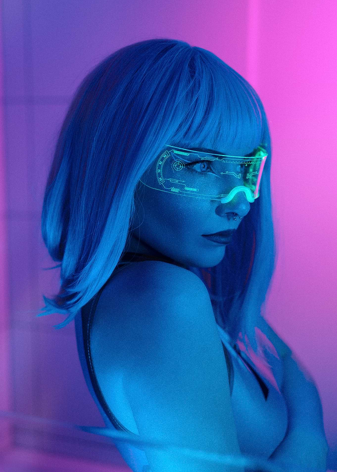 Cyberpunk Woman with Goggles
