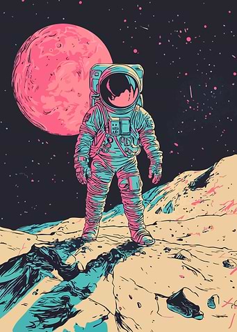 Astronaut on Alien Planet