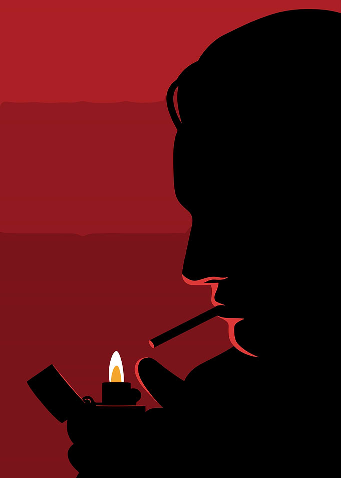 Silhouette Smoking