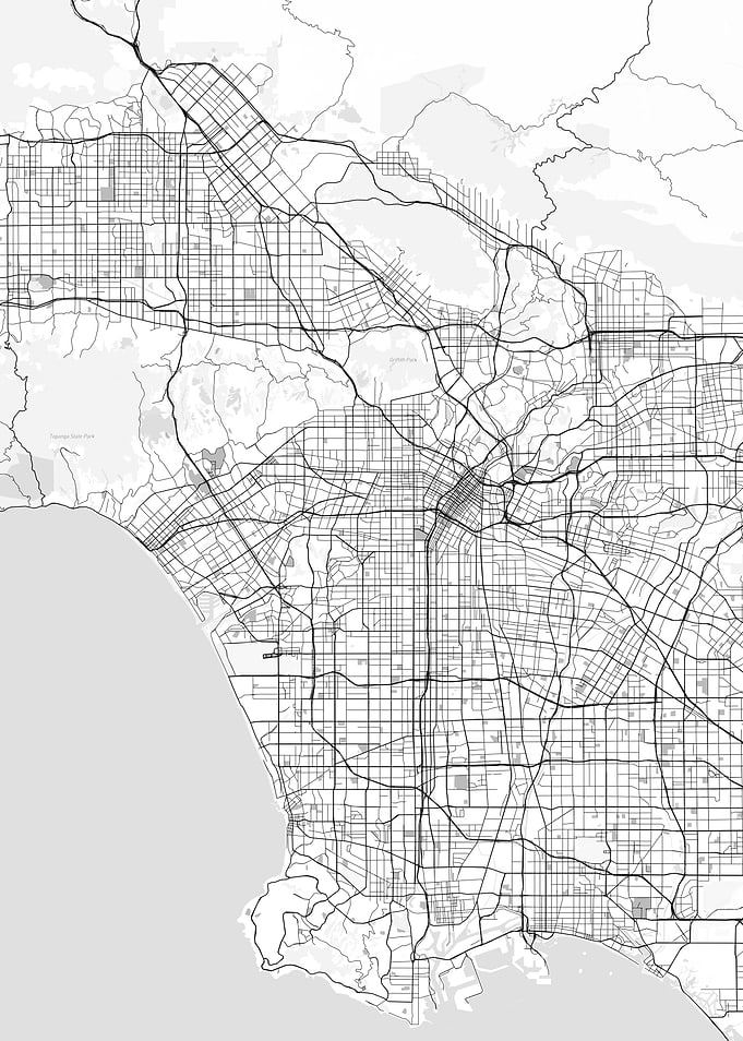 Los Angeles Street Map