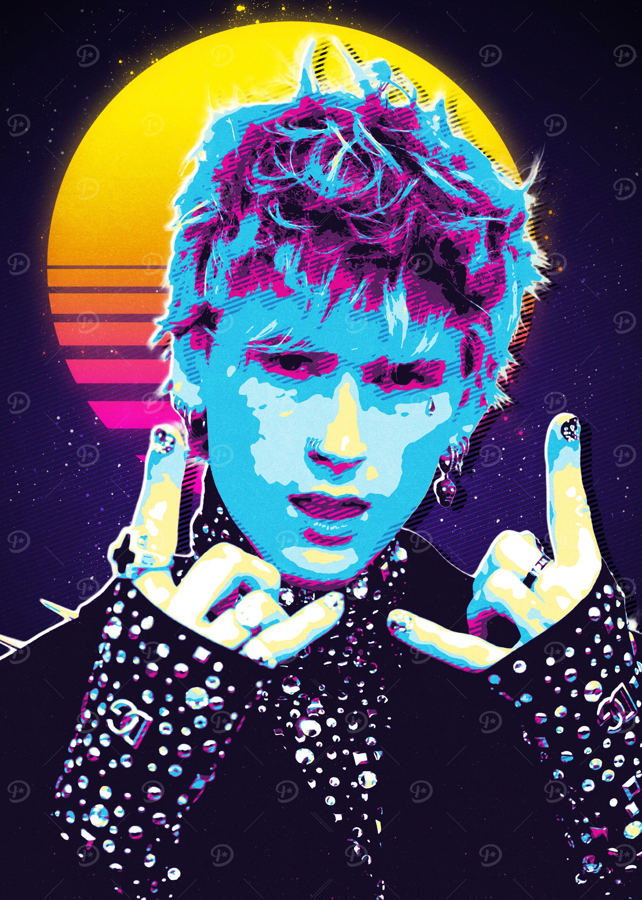 Machine Gun Kelly Retro Art