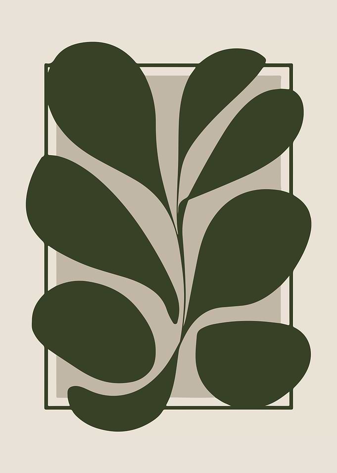 Abstract Botanical Abstract Minimalist Nature Leaf