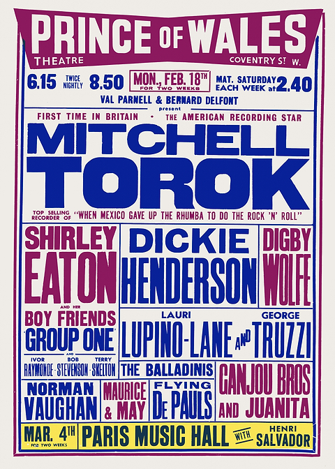 Mitchell Torok Concert Poster — retro concert bill printed on metal