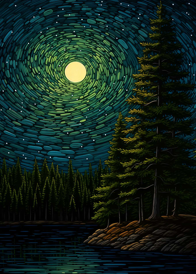 Night Sky Forest
