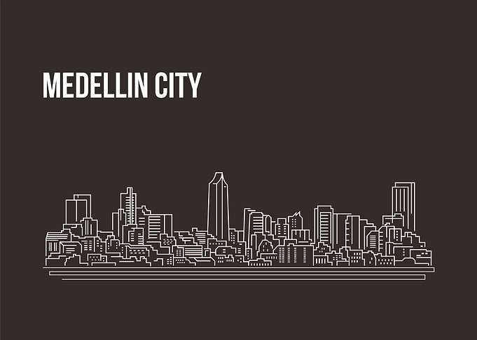 Medellin City Skyline