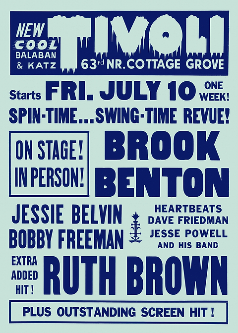 Tivoli Concert Poster — retro concert bill printed on metal