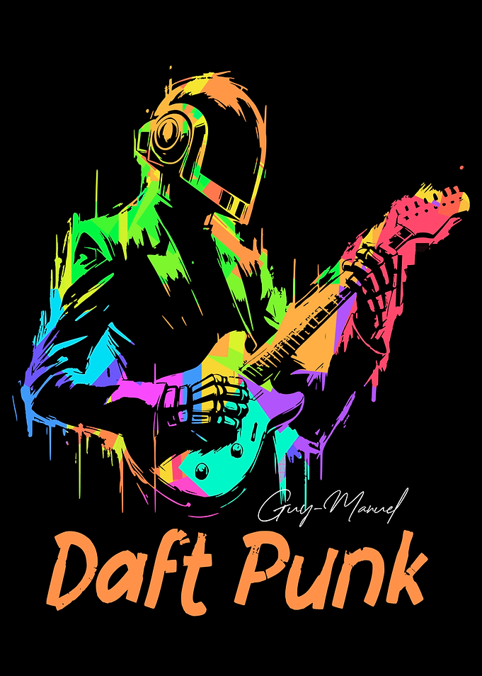 Daft Punk Guitar Art