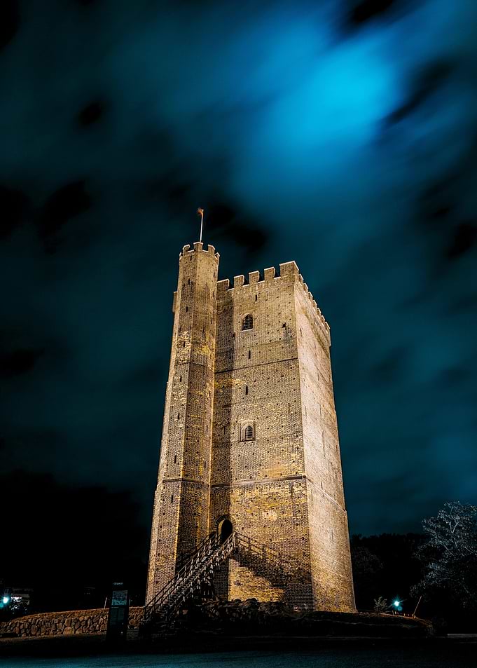 Medieval Tower at Night