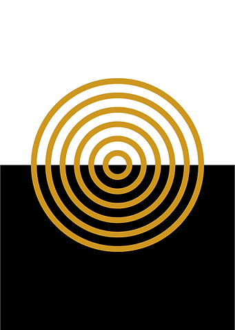 Gold Circle Abstract Art