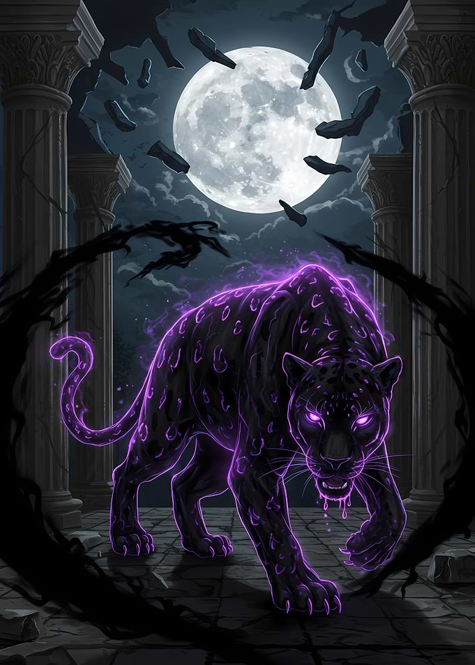 Black Panther with Purple power