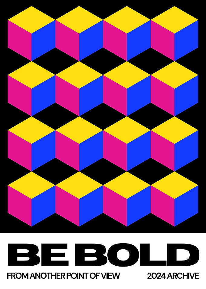 Bold 3D Cube Pattern